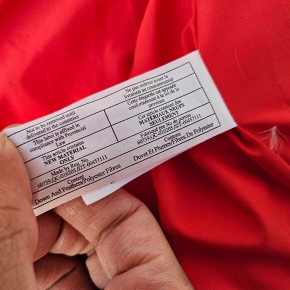 J. Crew Women Vest Red Quilted Down and Feather Puffer Zip Up Jacket Coat Size M - Picture 10 of 11